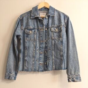 NWT Old Navy Denim Jean Jacket, Raw Hem, Small